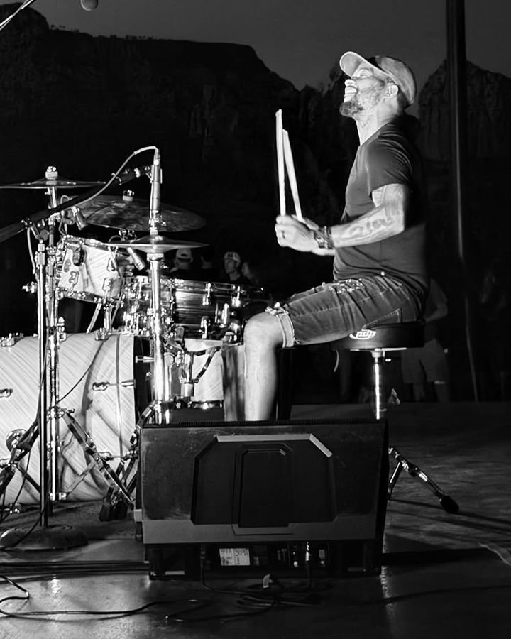 Dwayne Dedrick on drums live